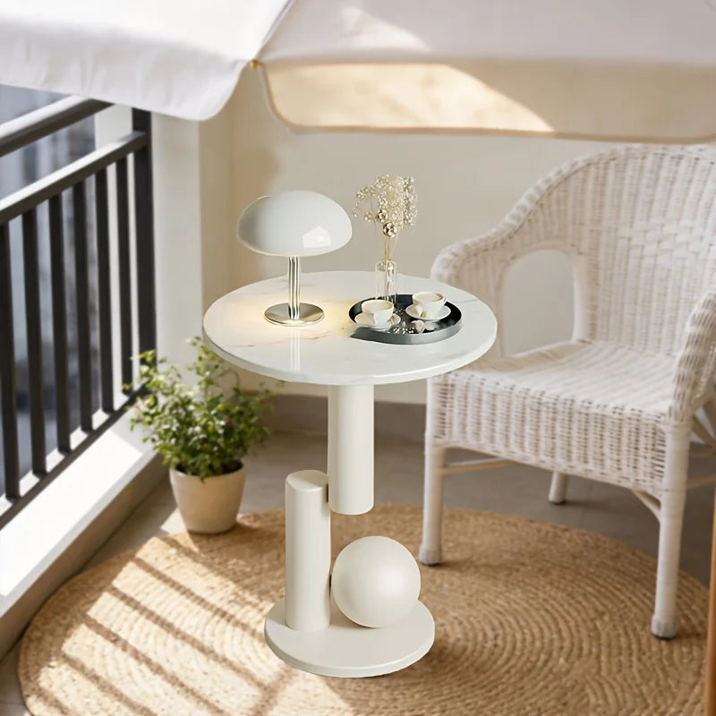 Cream style creative sofa side table, living room small round table, creative coffee table