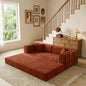Queen Size 79' Convertible Couch 4-in-1 Folding Corduroy Futon Bed