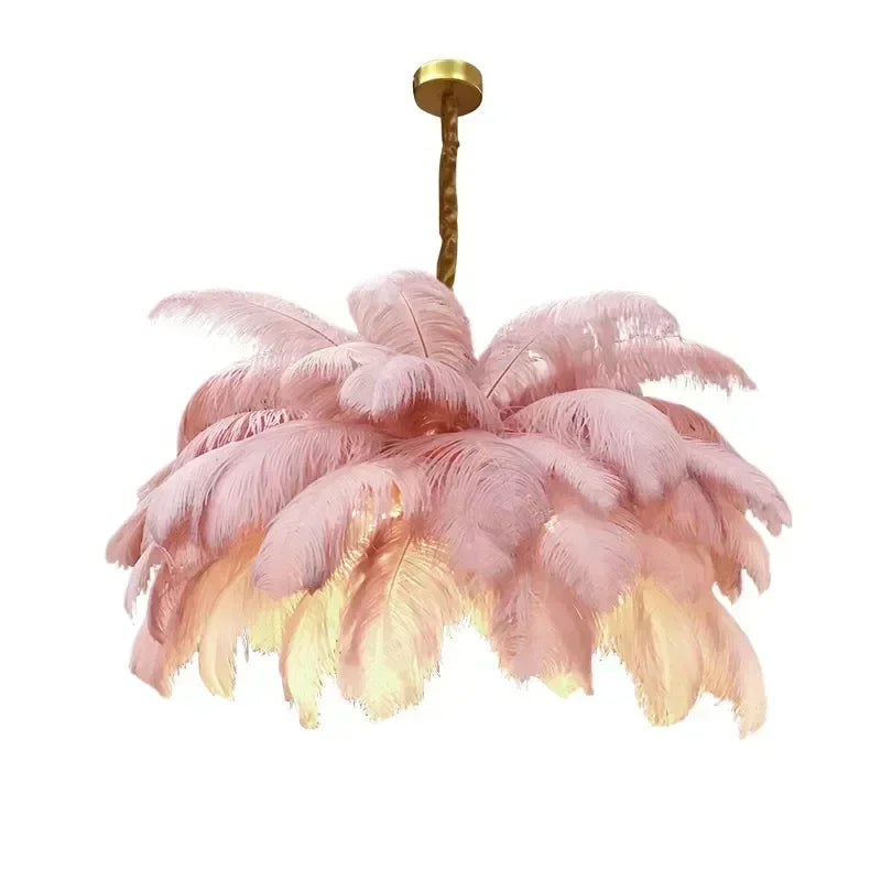 Modern Feather Pendant Light Nordic Chandelier Ceiling Lamp for Living Room Bedroom Light Fixture