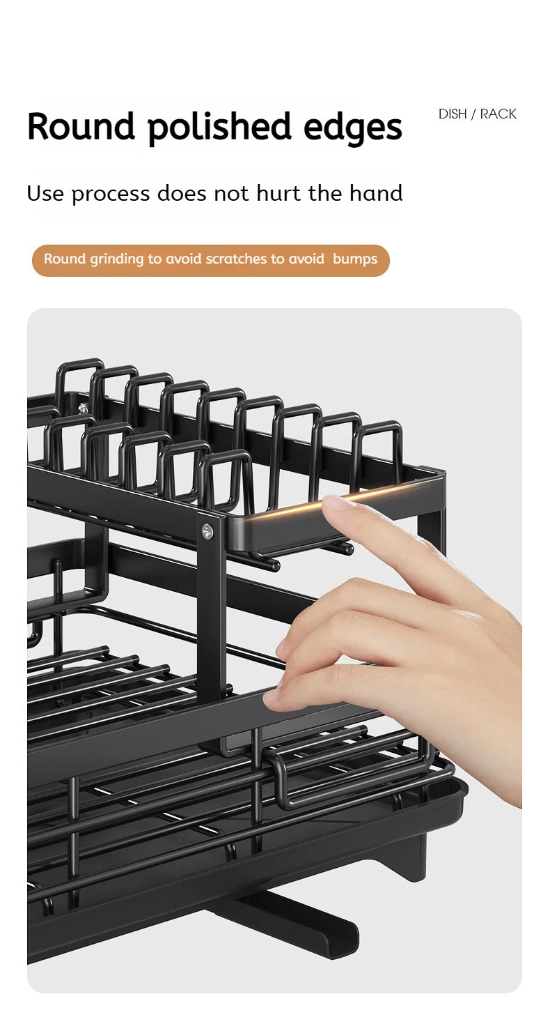 Stainless Steel Dish Drying Rack Adjustable