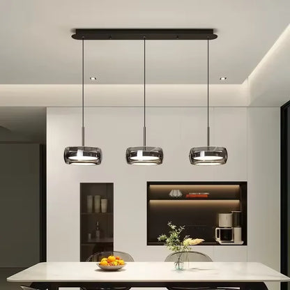 LED Modern Chandelier  With Remote Control 3 Pendant, Minimalist Dining Table Pendant Lights