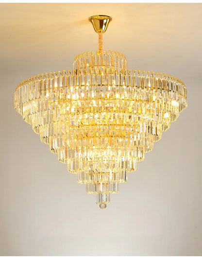 Luxury French Gold Crystal Chandeliers Lighting for Living Room Ceiling Pendant,  Dining Table Light Fixtures