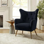Velvet Accent Chair, Modern Wingback, Velvet Tufted Upholstered, Customized