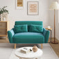 Loveseat, 47" Velvet Couch, Convertible Wooden Tray & Ergonomic Armrest, for Small Space, Apartment ,Customized