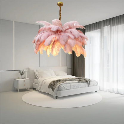 Modern Feather Pendant Light Nordic Chandelier Ceiling Lamp for Living Room Bedroom Light Fixture