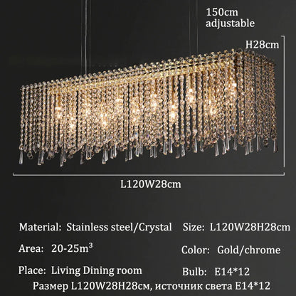 Luxury Crystal Chandeliers Living Room Lights Dining Table Light Chandelier