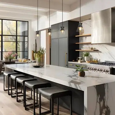 Custom High Quality Italian Luxury Design Furniture Cabinets with Island Kitchen Remodeling Custom Cabinets