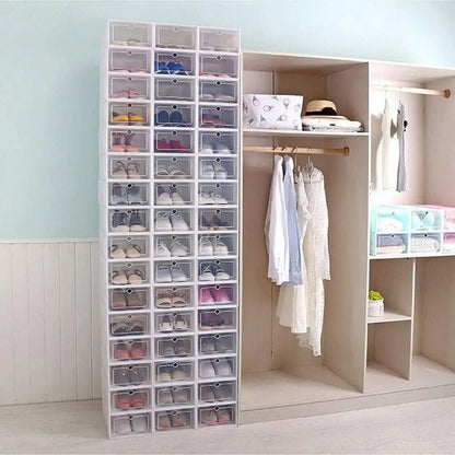20PCS/24PCS Foldable Flip Clear Shoe Case Home Organizer 33*23*14cm