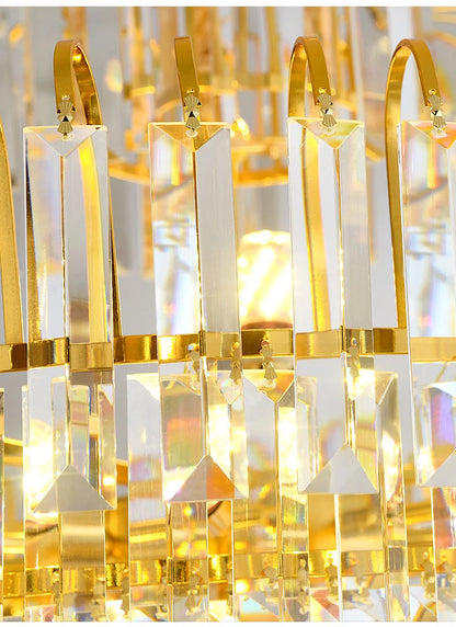 Luxury French Gold Crystal Chandeliers Lighting for Living Room Ceiling Pendant,  Dining Table Light Fixtures