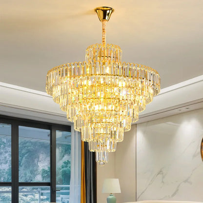 Luxury French Gold Crystal Chandeliers Lighting for Living Room Ceiling Pendant,  Dining Table Light Fixtures