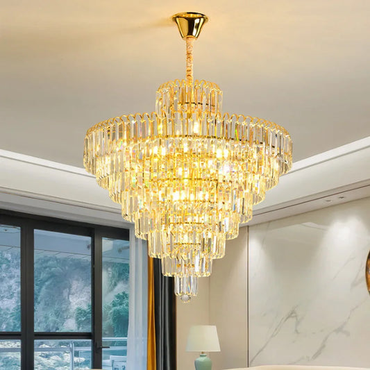 Luxury French Gold Crystal Chandeliers Lighting for Living Room Ceiling Pendant,  Dining Table Light Fixtures
