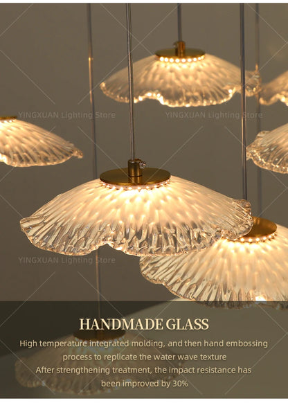 Ceiling Pendant Lamp Glass Suspension Light Dining Table, Kitchen Island bar, Pendant Light for Dining Room