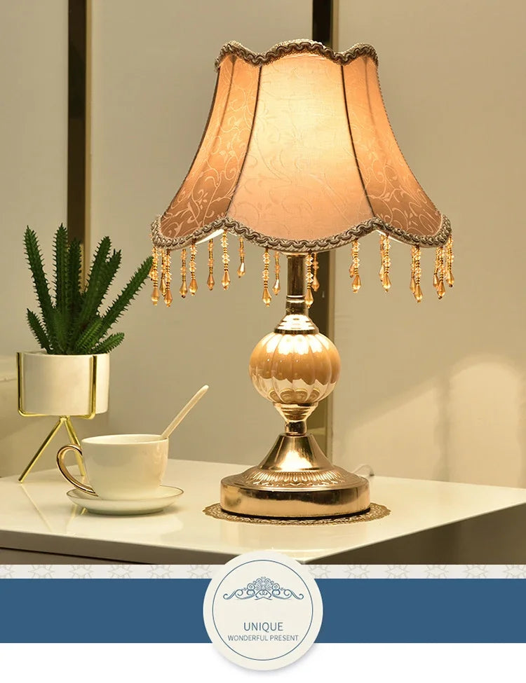 European Style Bedside Lamp Touch, Simple, Modern, Romantic Retro  Bedside Lamp