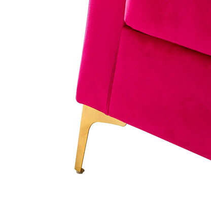 Velvet Accent Chair with Gold Metal Legs, Upholstered Leisure & Reading, Customized