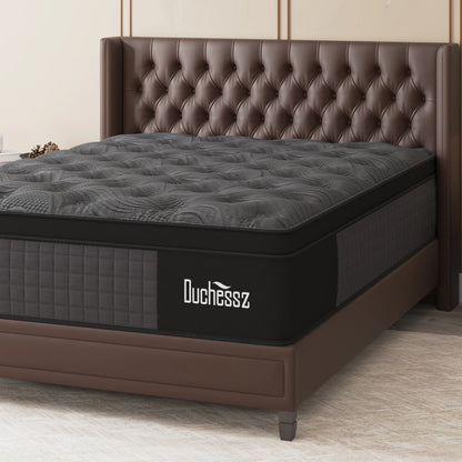 14" Twin Full King Queen Size Mattress in a Box Hybrid Spring Memory Foam,Euro Top Mattresses Medium Firm for Motion Isolat