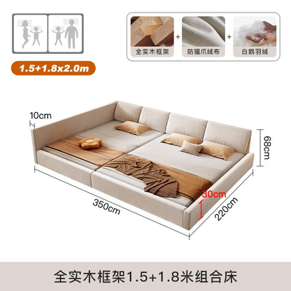 Modern Luxury Frame Rail Multifunctional Bed King Size Headboard