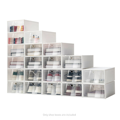 20PCS/24PCS Foldable Flip Clear Shoe Case Home Organizer 33*23*14cm