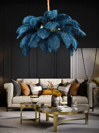 Modern Feather Pendant Light Nordic Chandelier Ceiling Lamp for Living Room Bedroom Light Fixture