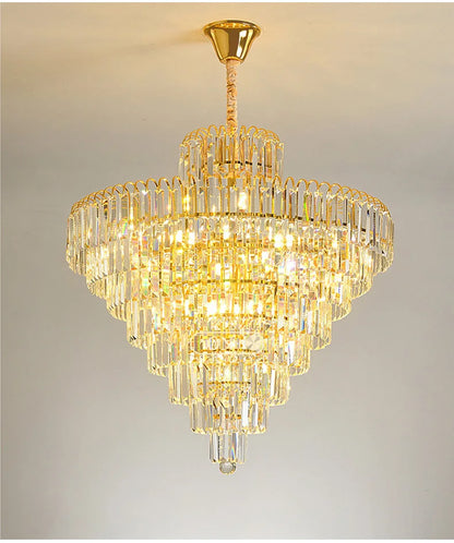 Luxury French Gold Crystal Chandeliers Lighting for Living Room Ceiling Pendant,  Dining Table Light Fixtures
