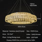 Luxury Gold Ring LED Crystal Chandeliers  Living Dining Room Villa Decoration, Pendant Lights