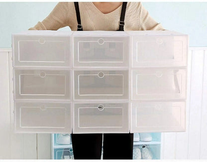 20PCS/24PCS Foldable Flip Clear Shoe Case Home Organizer 33*23*14cm