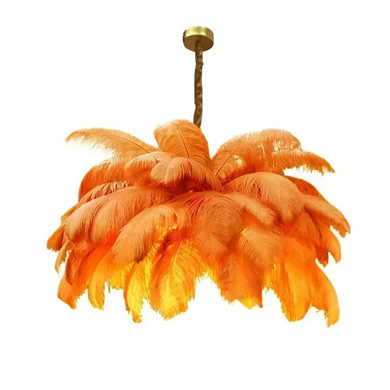 Modern Feather Pendant Light Nordic Chandelier Ceiling Lamp for Living Room Bedroom Light Fixture