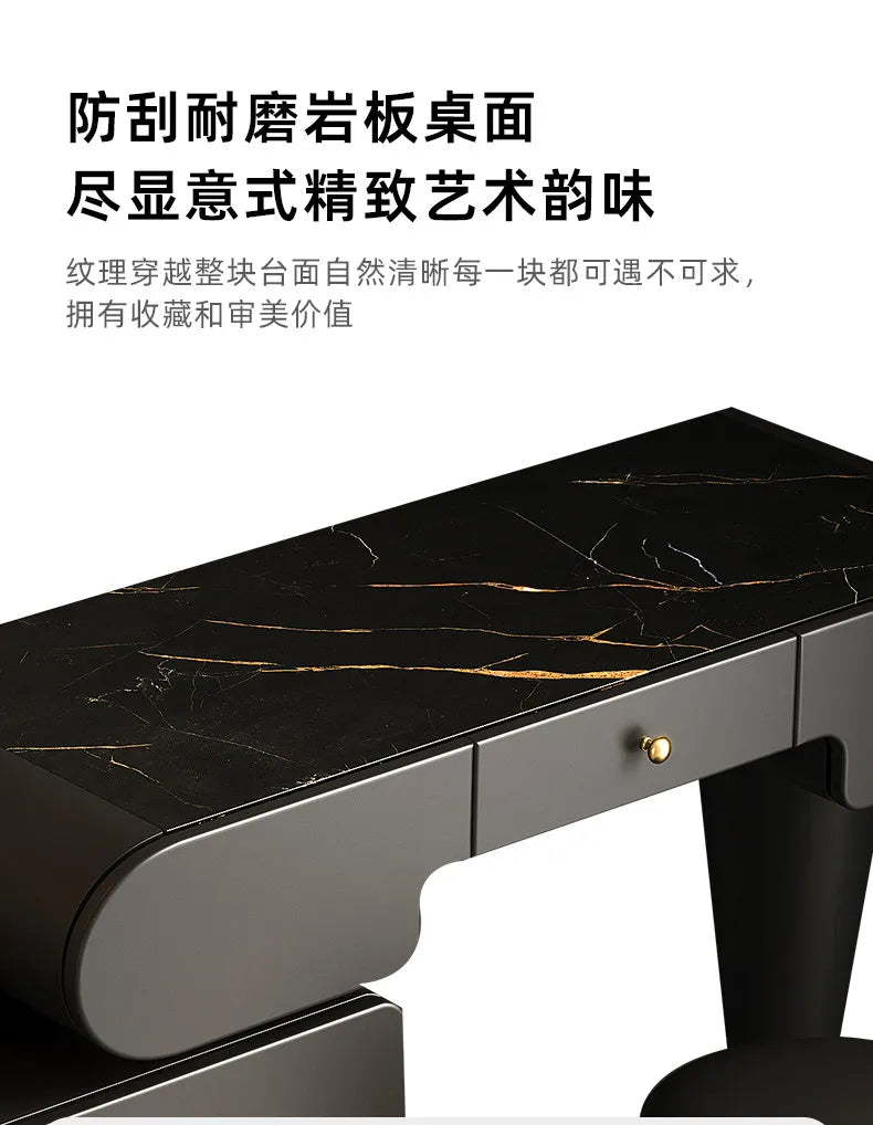 Bedroom Dressing Table Dresser Makeup Mirror Storage Cabinet Light, Luxury Premium Vanity Desk Toiletries Table