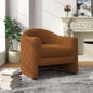 Comfy Swivel Boucle Barrel Armchair, Customized