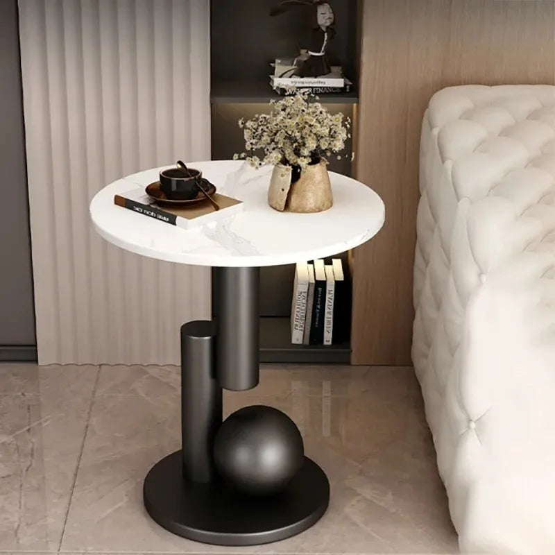 Cream style creative sofa side table, living room small round table, creative coffee table