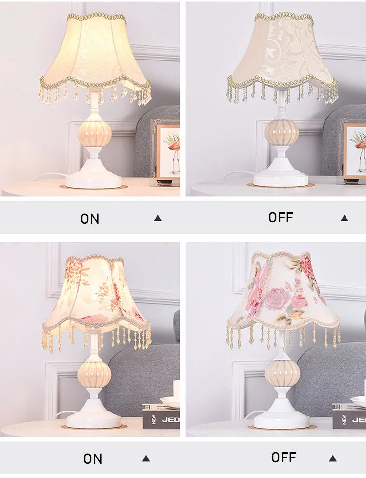 European Style Bedside Lamp Touch, Simple, Modern, Romantic Retro  Bedside Lamp