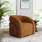 Comfy Swivel Boucle Barrel Armchair, Customized