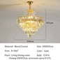 Luxury French Gold Crystal Chandeliers Lighting for Living Room Ceiling Pendant,  Dining Table Light Fixtures