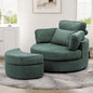 41.3" Swivel Accent Chair,with USB Charging Port, with Ottoman