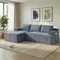 97" Modular Sectional Sofa L-Shape Chaise Deep Seat Corduroy  Left Facing No Assembly, Custom