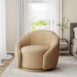 Comfy Swivel Boucle Barrel Armchair, Customized