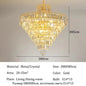 Luxury French Gold Crystal Chandeliers Lighting for Living Room Ceiling Pendant,  Dining Table Light Fixtures
