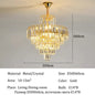 Luxury French Gold Crystal Chandeliers Lighting for Living Room Ceiling Pendant,  Dining Table Light Fixtures