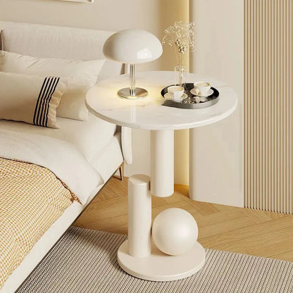 Cream style creative sofa side table, living room small round table, creative coffee table