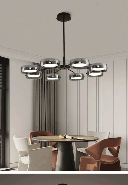 LED Modern Chandelier  With Remote Control 3 Pendant, Minimalist Dining Table Pendant Lights
