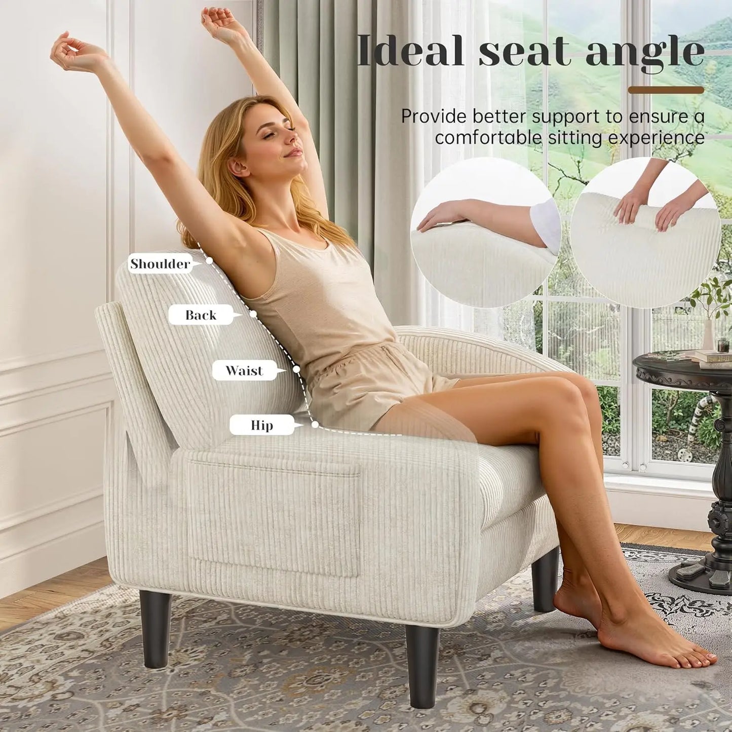 Accent Chair, Mid Century Modern, Customized