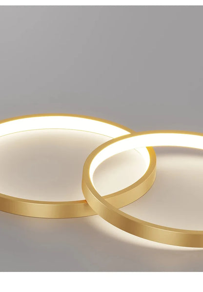 Black Rings Simple Style Modern Pendant Light,  Minimalist Chandelier Living room Dimmable Remote Lamp