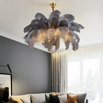 Modern Feather Pendant Light Nordic Chandelier Ceiling Lamp for Living Room Bedroom Light Fixture