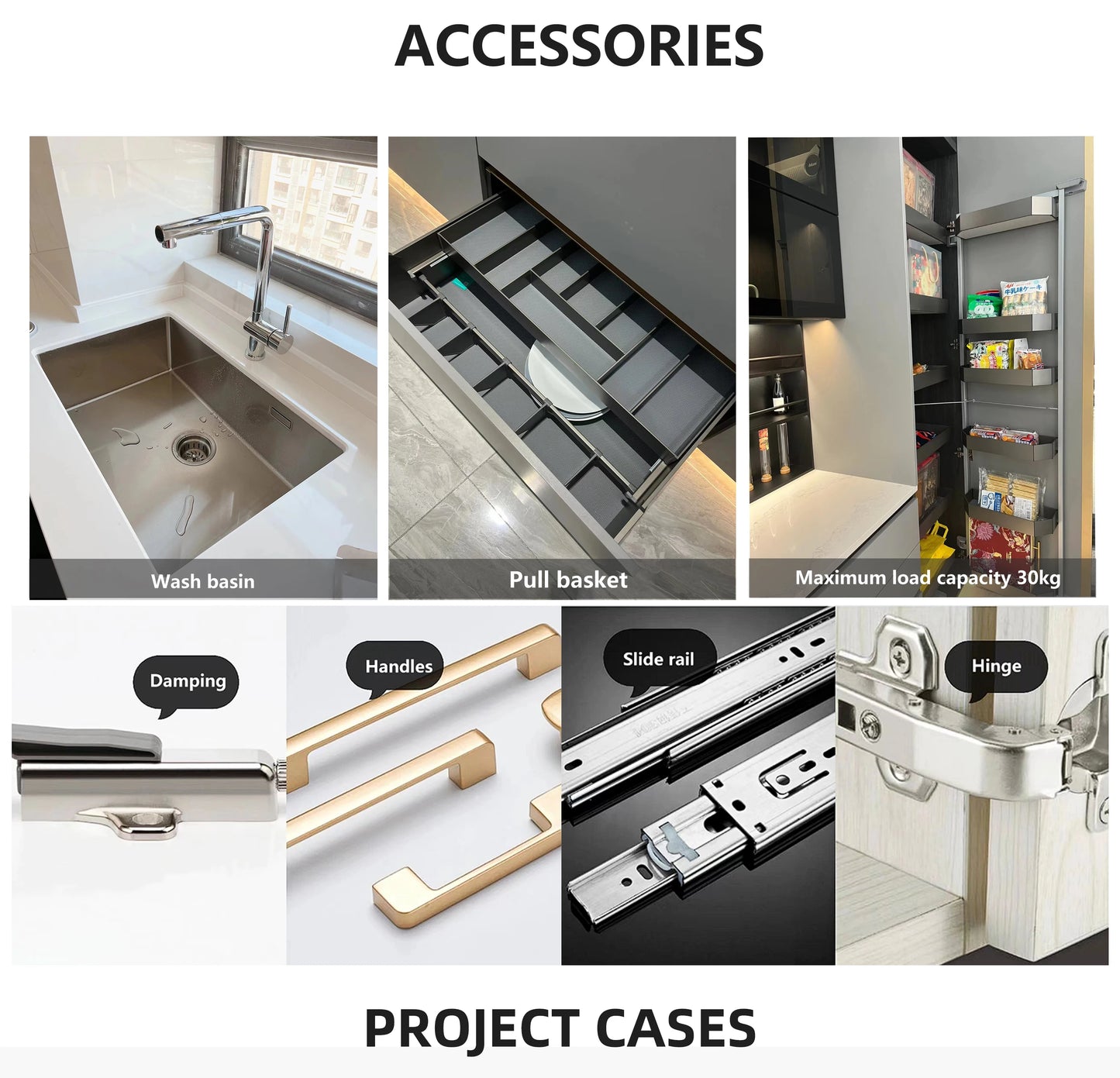 Custom High Quality Italian Luxury Design Furniture Cabinets with Island Kitchen Remodeling Custom Cabinets