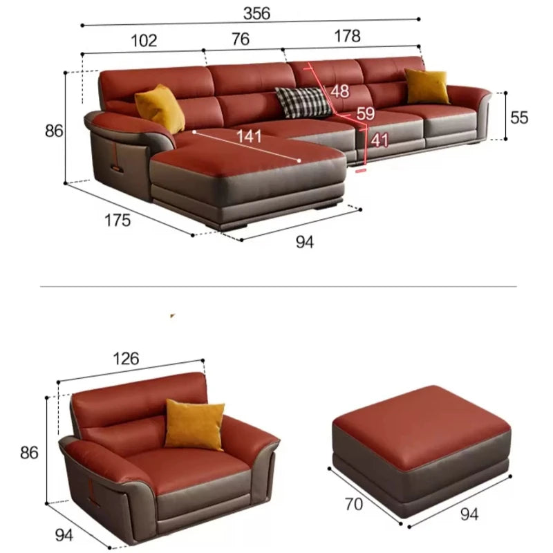 Loveseat Large Recliner Sofa Bed Modern Sectional European Style Hotel Sofa Bed