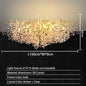 Modern Living Room LED Crystal Gold Large Chandelier Kitchen Long Pendant Lamp