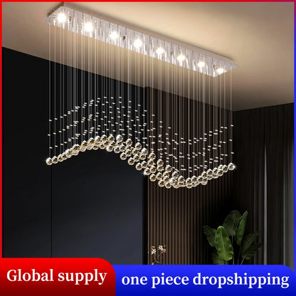 Suspension Lighting Living Room Pendant Lamp for Kitchen Over the Table Crystal Chandelier Pendants