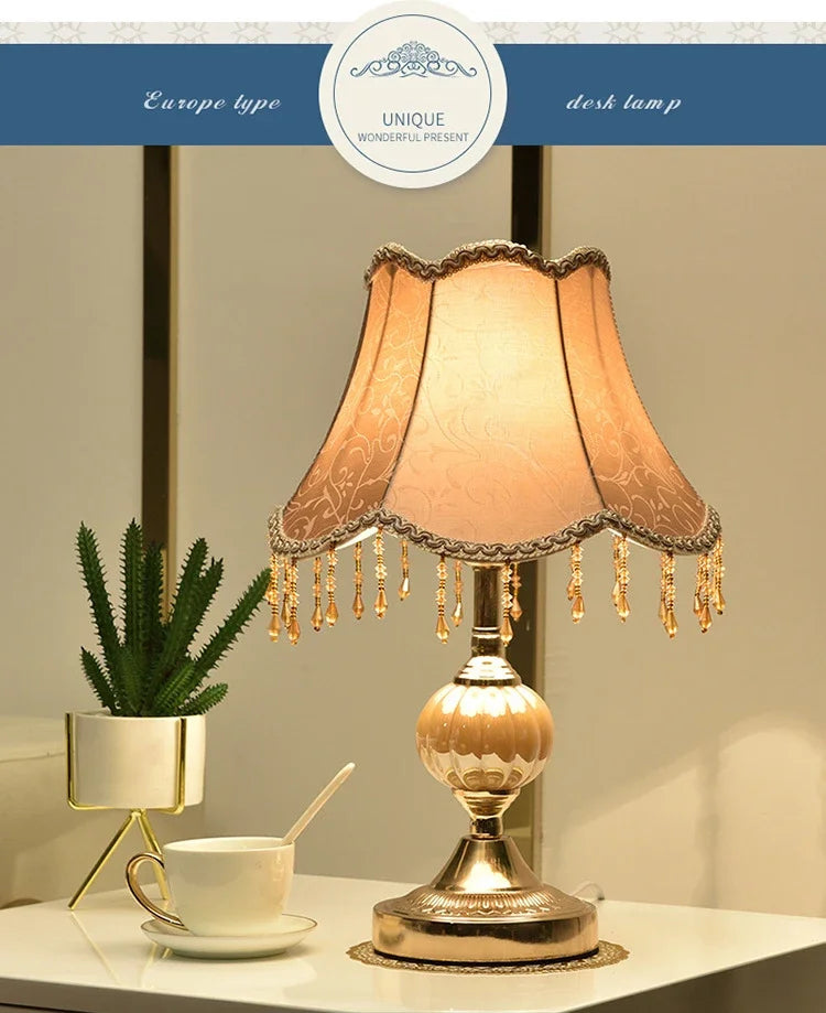 European Style Bedside Lamp Touch, Simple, Modern, Romantic Retro  Bedside Lamp