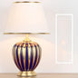 BRIGHT Copper Table Lamps Ceramic Luxury Modern Fabric for Foyer,  Living Room,, Creative Bed Room