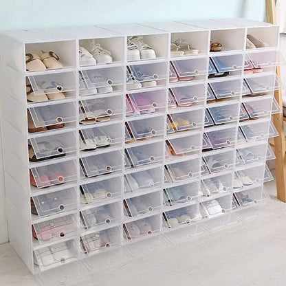 20PCS/24PCS Foldable Flip Clear Shoe Case Home Organizer 33*23*14cm