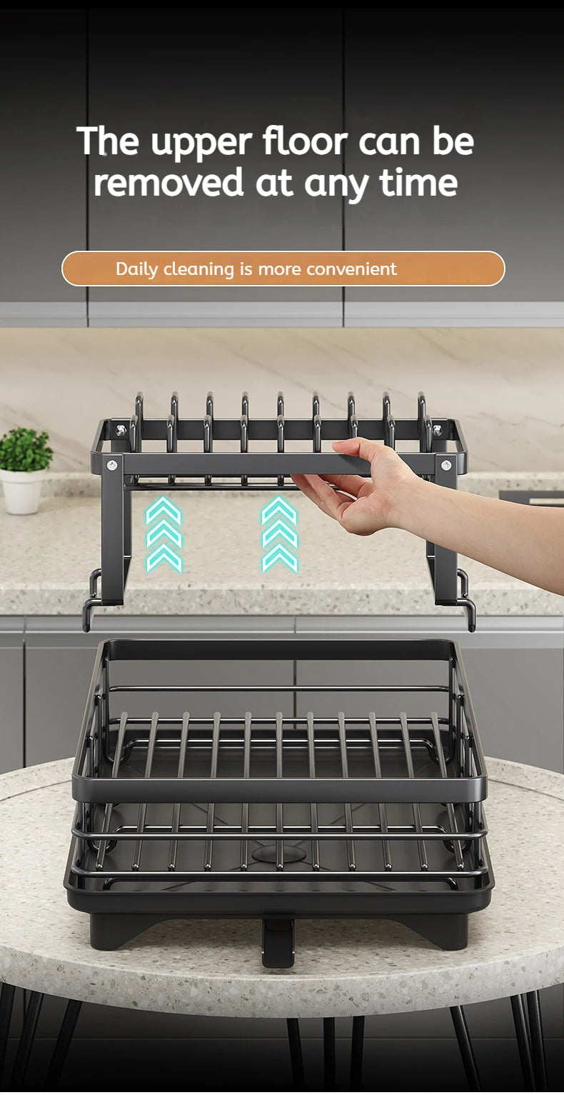 Stainless Steel Dish Drying Rack Adjustable